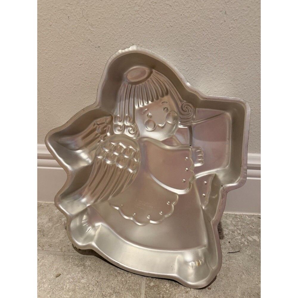 Vintage Wilton 1983 Cake Pan 13x12" Joyful Angel Holiday Christmas 502-4246